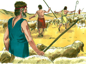 Jacob instructed his servants to divide all the flocks herds and camels into two
groups