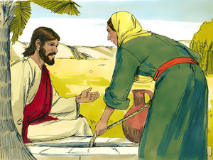 A woman from Samaria came
  to the well to get some water