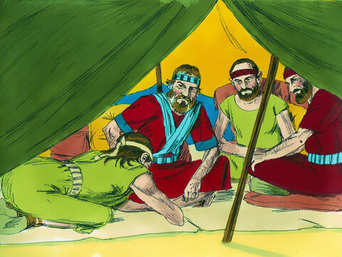 The men of Gibeon sent messengers to Joshua at
his camp in Gilgal