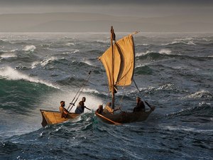 Suddenly without warning the wind started howling whipping the large sails about as if they were feathers