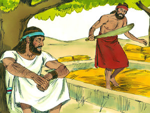 Gideon spotted the figure of a man under a nearby oak tree