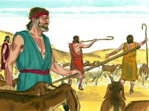 Jacob got up and
gathered 220 goats 220 sheep 60 camels 50 cattle and 30 donkeys
