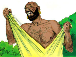 Job tore his clothes in mourning shaved his head and declared Blessed be the name of the Lord