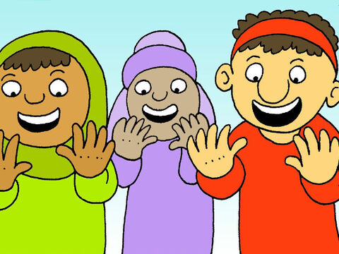 The lepers\' skin was no more withered and disfigured but smooth as those of small children