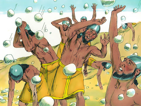The Lord
sent a terrible hailstorm