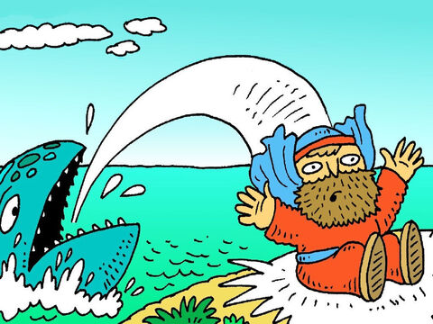 The big fish took Jonah to dry land