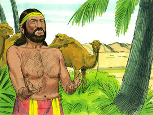 Eliezer kneeled down right outside in the open and he prayed