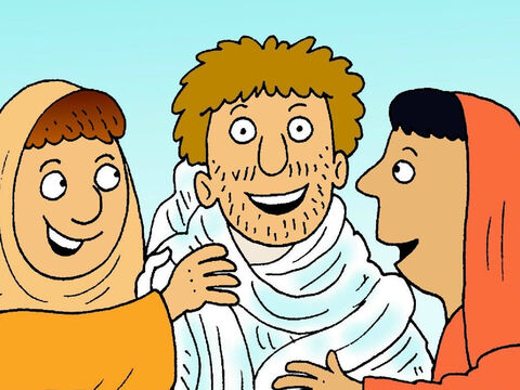 Lazarus walked out of the dark cave, still wrapped from head to foot in bandages