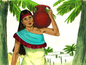 Even though the water jugs were quite heavy going to the well was one of Rebekahs
favorite chores