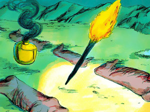 Smoking pot and burning lamp