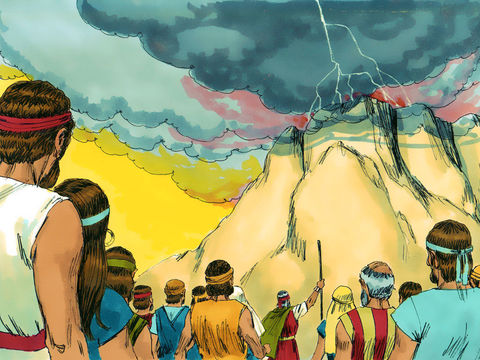 The people were awakened by a great storm of roaring thunder and flashing lightning