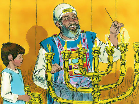 Samuel stayed in the temple in Shiloh and ministered to the Lord before Eli the priest
