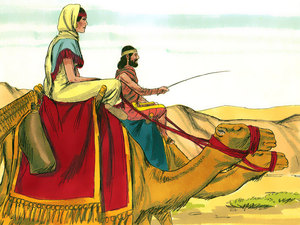 Rebekah was on her way to a strange country to marry a man she had never
even met