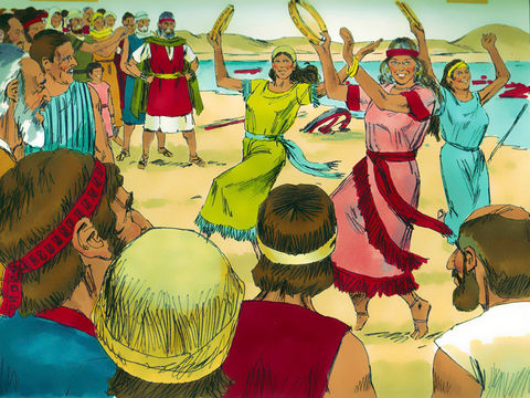 Miriam took up her tambourine and led the women in joyful dances as they sang together