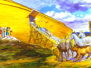 The animals coming into the ark