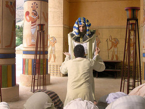 When the brothers got back to the rulers house, they bowed down on the ground before him