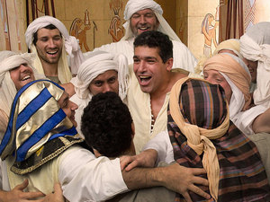 Then he hugged and kissed each of his brothers