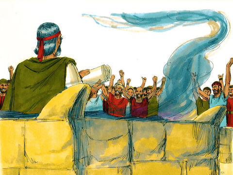 Moses built an altar with twelve pillars around it
