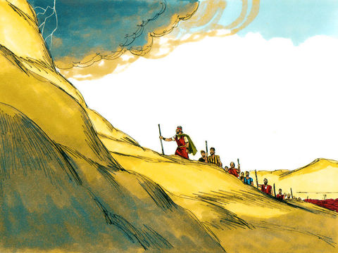 Seventy of the elders of Israel went up the mountain with Moses Aaron Nadab and Abihu