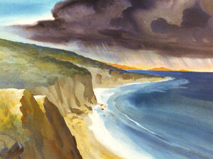 This time the servant saw a
little cloud way out in the distance over the sea