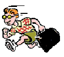 boy running away with bookbag
