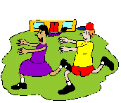 boy chasing girl