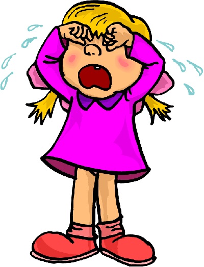 little girl crying