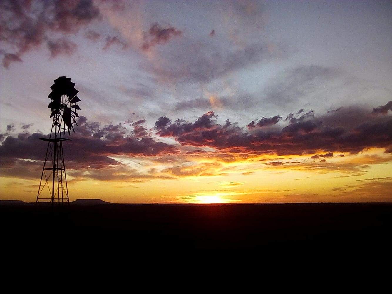 Sunset on the farm