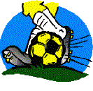 kicking a soccer ball