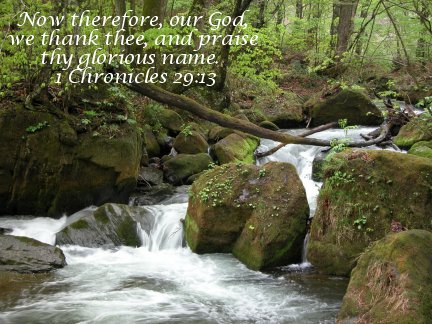 1 Chronicles 29 verse 13 Scripture Card